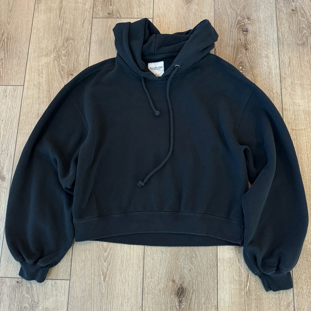 Abercrombie and Fitch Black Oversized Hoodie Soft A&F Collection Size XS